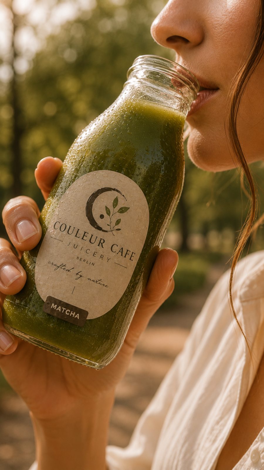Matcha bottle in the Tiergarten